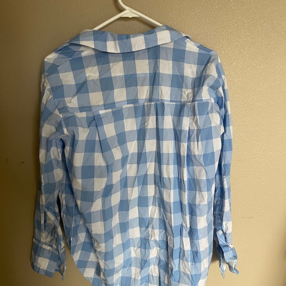 English factory gingham button down top - Picture 2 of 5